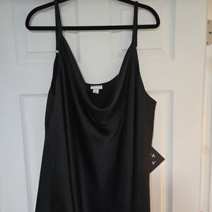 Elegant Black Satin Dress